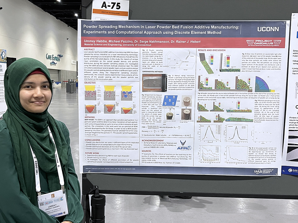 photo of Ummay Habiba, 5th year Ph.D. student in materials science and engineering (MSE).